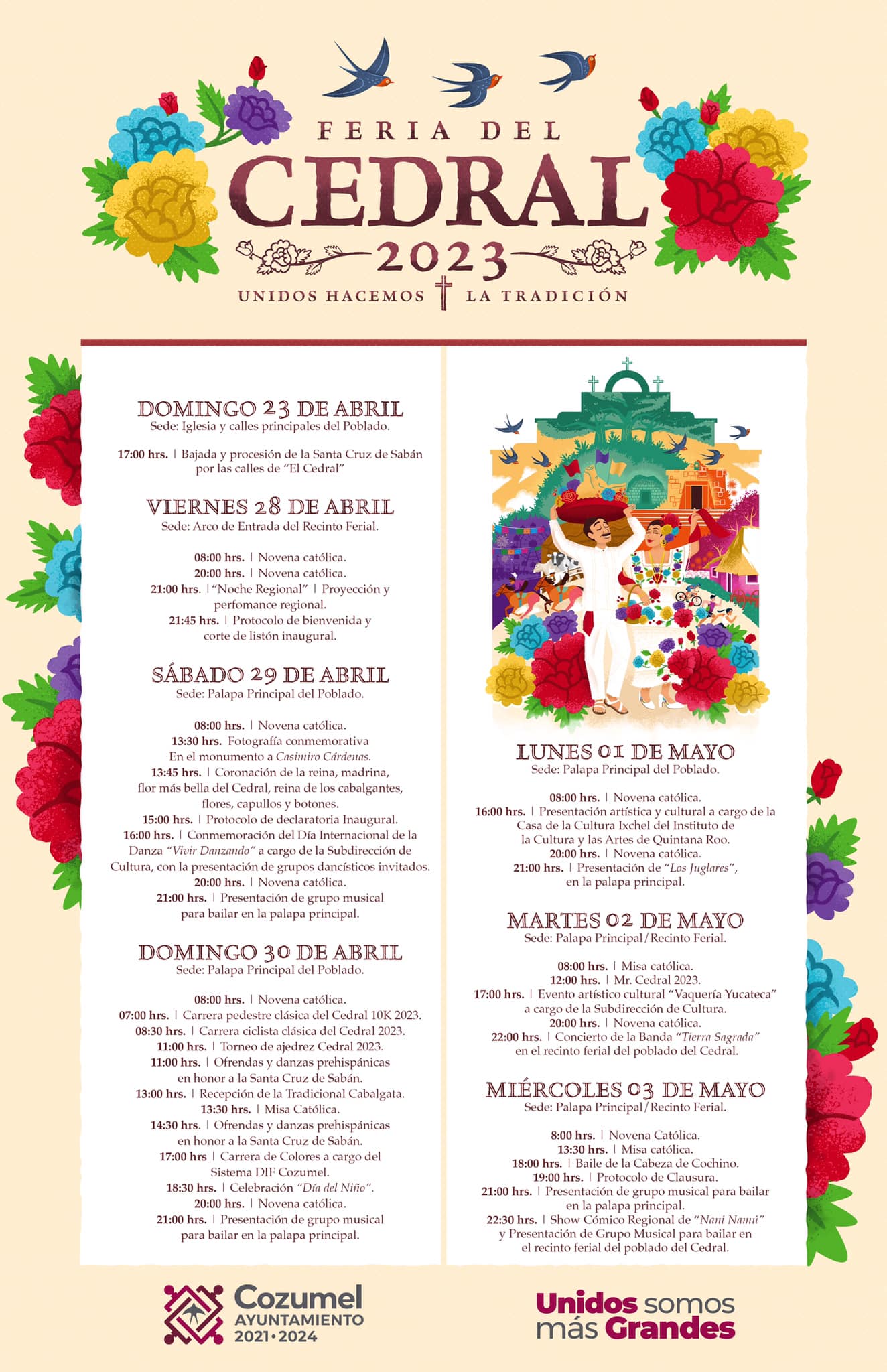 TODO LISTO PARA EL INICIO DE LA TRADICIONAL FERIA DE “EL CEDRAL 2023” -  Ayuntamiento de Cozumel